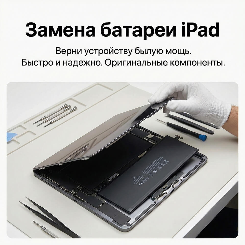 Замена батареи ipad в дубае